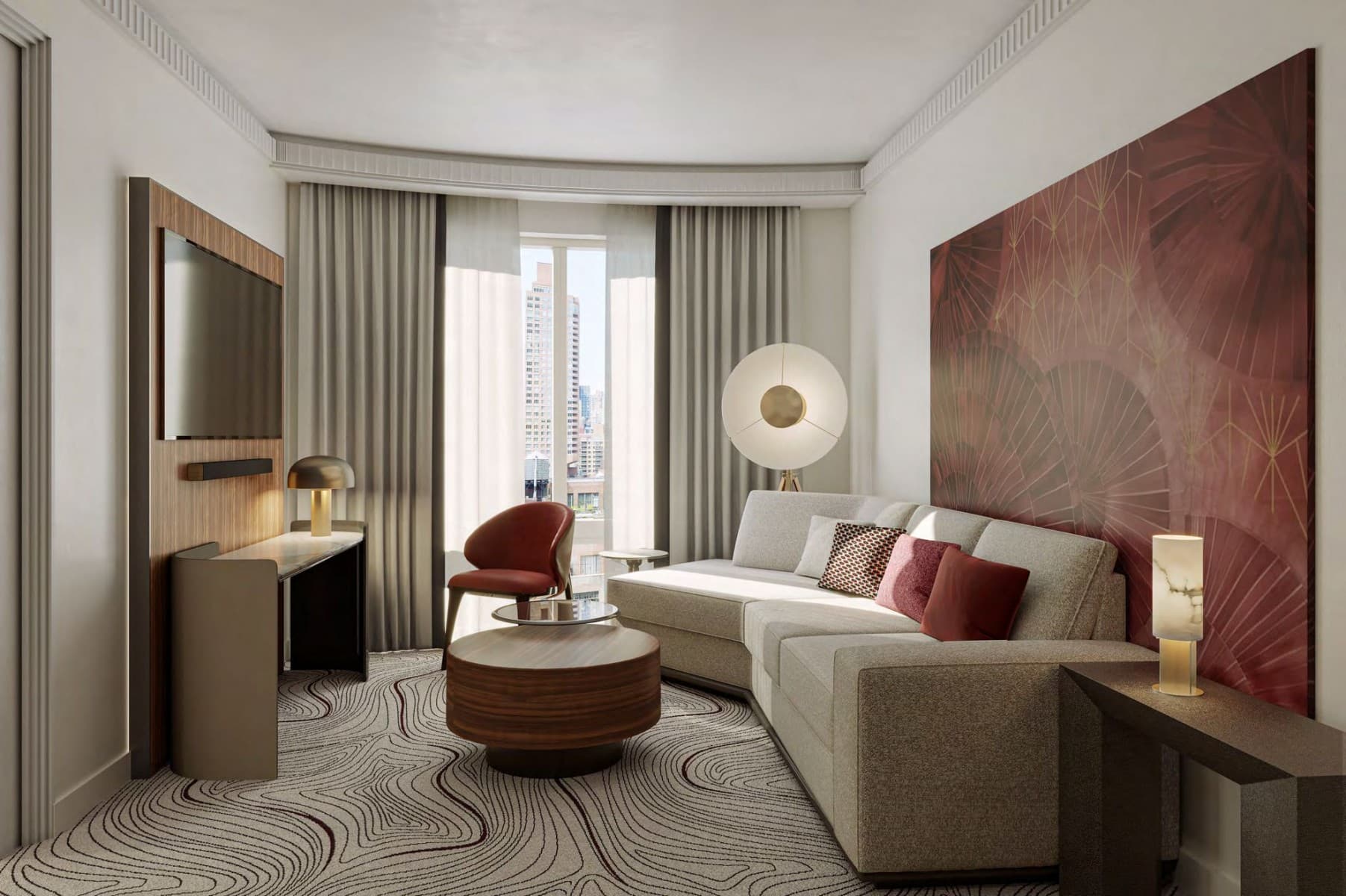 Luxury 1 King Bed City View