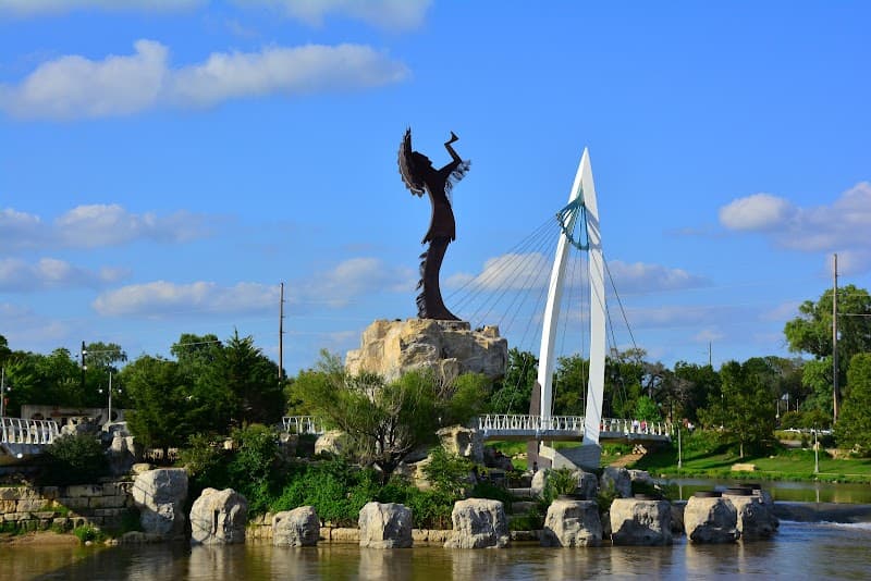 Arkansas River Walk & Keeper of the Plains (daytime)