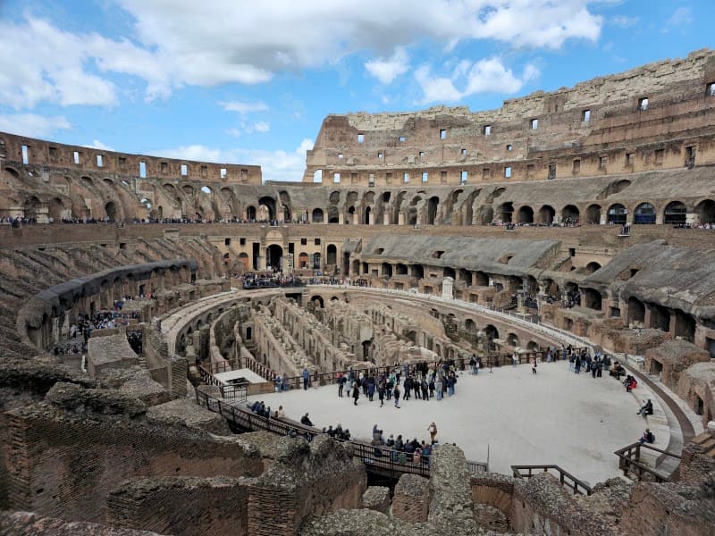 Colosseum Exterior and Via dei Fori Imperiali
