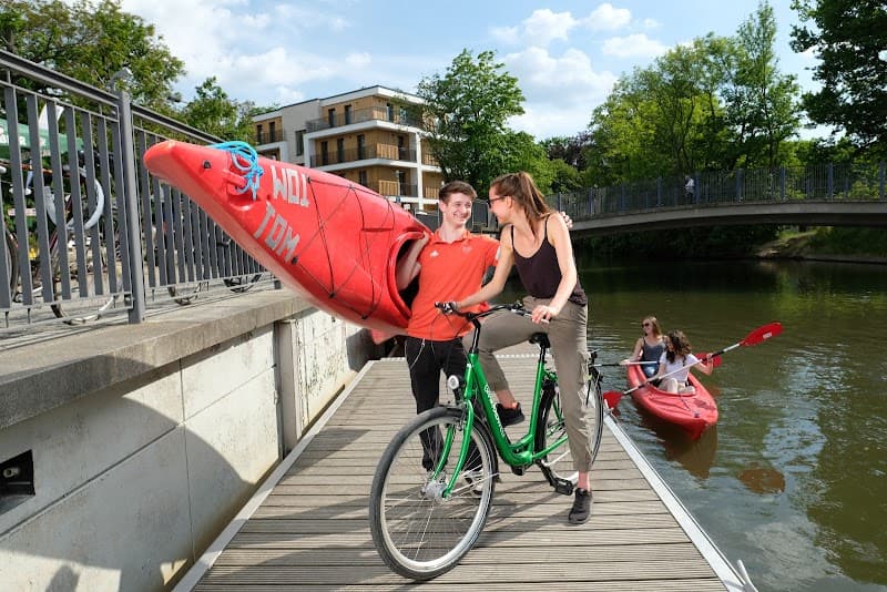 Leipzig City Harbour Canal Promenade